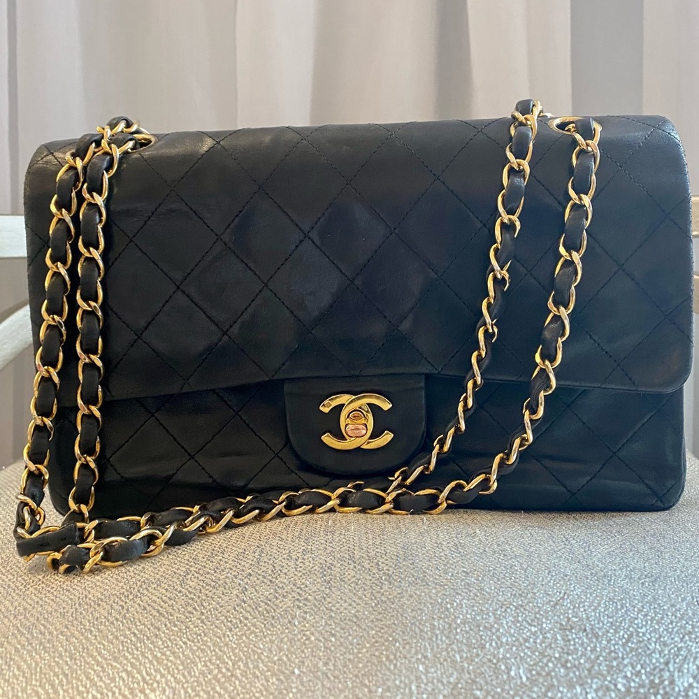 Authentic Chanel Vintage Classic Medium Double Flap Bag